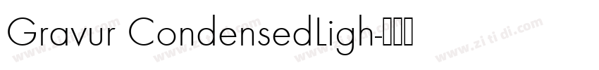 Gravur CondensedLigh字体转换
